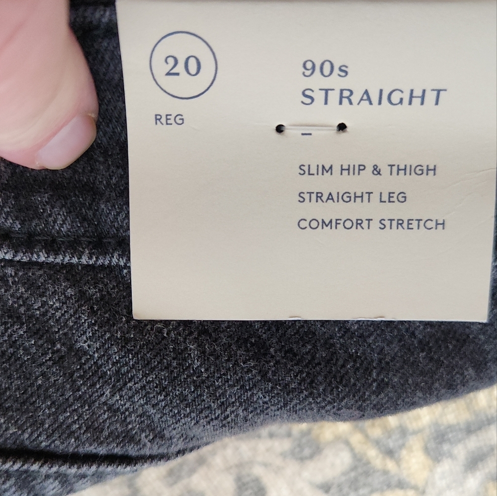 Women's High-Rise 90's Straight Jeans - Universal Thread Black Wash 20 - Picture 12 of 16